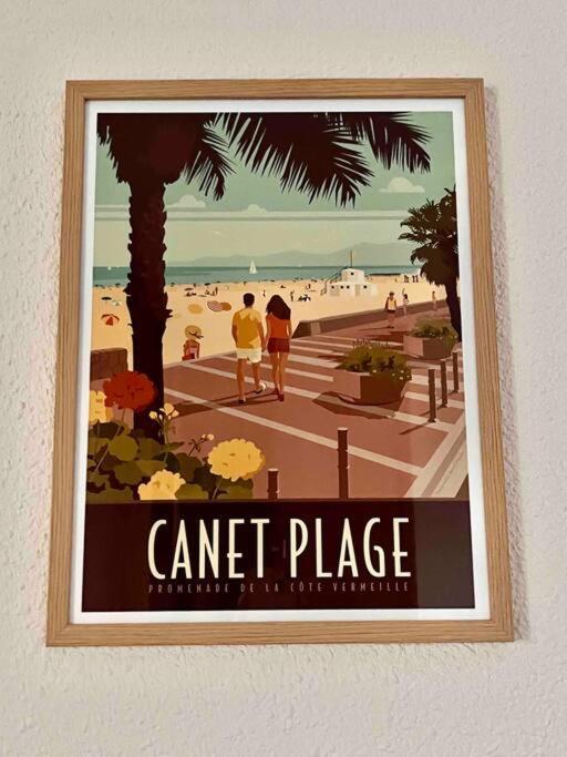 Studio Cote Plage Tout Equipe Vue Sur Le Canigou Canet-en-Roussillon Esterno foto